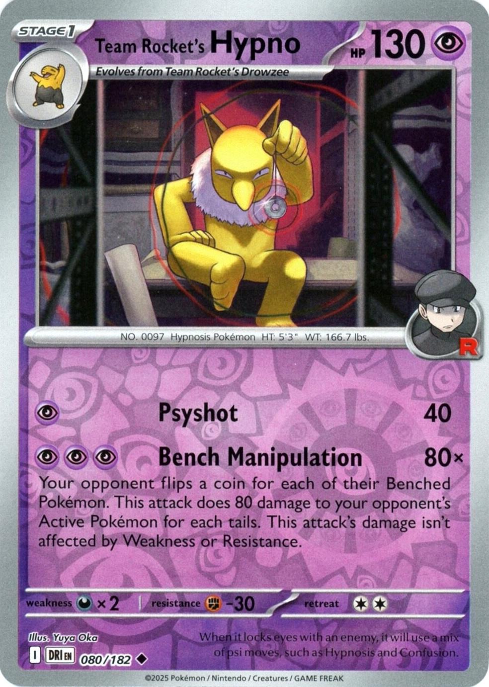 Team Rocket's Hypno [Reverse Holo]